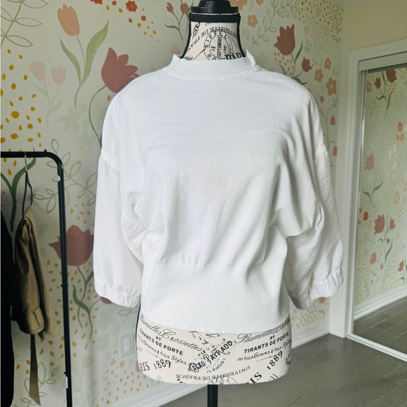 Club Monaco puff sleeve top- size Large - Picture 1 of 6